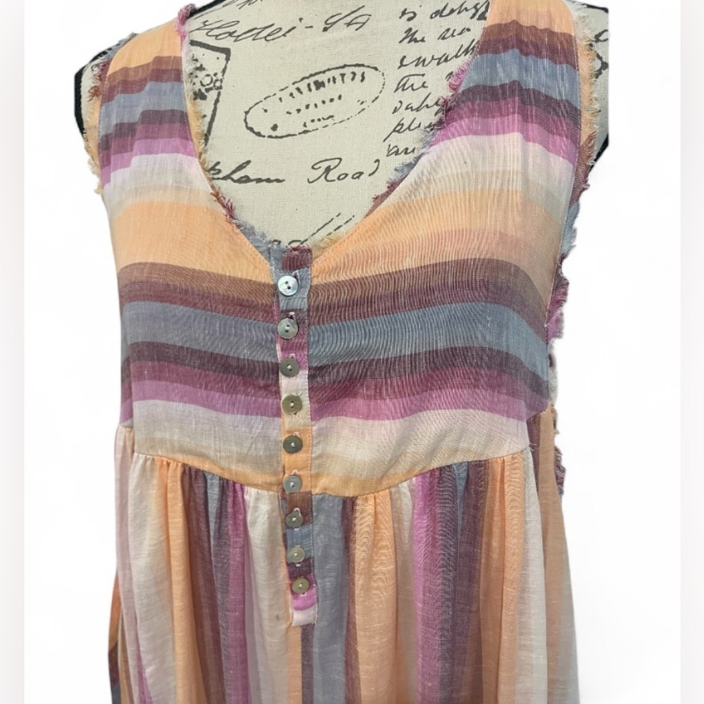 Free People Nora Jumpsuit XS – Wide Leg, Pockets, Lined Shorts BOHO STYLE - Picture 9 of 10